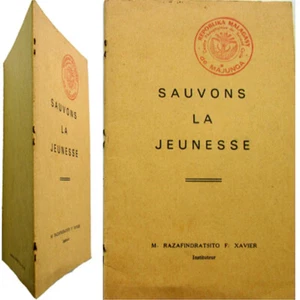 Sauvons la jeunesse 1967 Razafindratsito Répoblika Malagasy Majunga Madagascar - Imagen 1 de 10