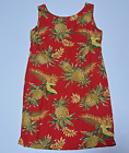VINTAGE Reyn Spooner Pineapple Dress Womens LARGE Made in Hawaii Aloha Hawaiian