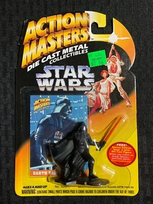 1994 Kenner STAR WARS ACTION MASTERS Die Cast Metal Darth Vader MOC C-7.0 - Image 1 of 2