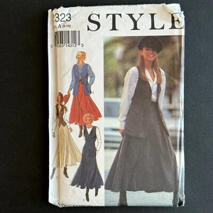 Style Sewing Pattern 2323 Size 8-18 Waistcoat Vest Midi Maxi Skirt 90s Y2K - Picture 1 of 7