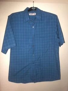 Pringle Of Scotland Short Sleeved button down checked Shirt Size Medium A2 - Picture 1 of 5