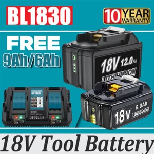 Batería de litio para Makita 18V 12AH 9AH 6AH 5AH BL1860B BL1850B BL1830 LXT - Imagen 1 de 24