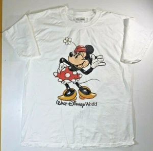 Offizielles Disney World Minnie Mouse Sketch T-Shirt Large weiß Freizeitpark - Bild 1 von 7
