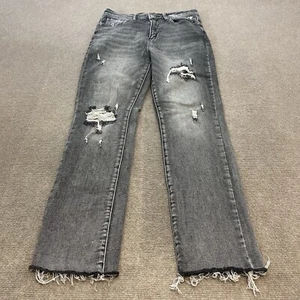 Risen Los Angeles Jeans Womens 28/7 Distressed High Rise Raw Hem Ripped Denim - Picture 1 of 12