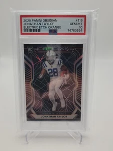 2020 Panini Obsidian Jonathan Taylor RC Orange 12/75 🔥PSA 10 425 - Picture 1 of 2