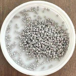 11/0 MIYUKI Seed Beads, Delica, Frost Opq Glazed Rainbow Grey (DB2320), 5g - Picture 1 of 1