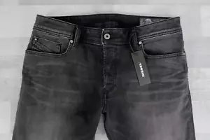 Pantalones de mezclilla ajustados negros elásticos Diesel TROXER para hombre W32 L32 lavado R6T80 - Imagen 1 de 15