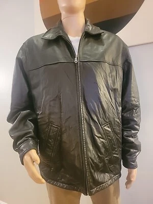 Кожаная куртка Wilsons Pelle Studio Thinsulate с подкладкой черная на молнии размер XLT - Изображение 1 из 4