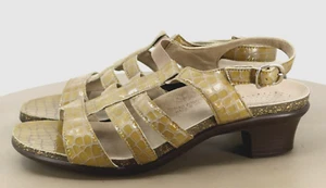 SAS Tripad Comfort Women's Low Heel Sandals Size 10 Mustard Yellow Excellent - Picture 1 of 12