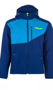 Fly Racing Jacket Men’s Women’s Motorcycle Coat HI VIZ Waterproof Blue Medium - Picture 1 of 14