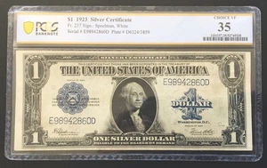 1923 $1 Silver Dollar Bank Note L PCGS CHOICE 35 VF - Picture 1 of 2
