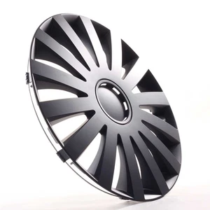 4x Radkappen 17 Zoll Radzierblenden Radblenden "Wind Black" schwarz für Audi Dae - Imagen 1 de 5