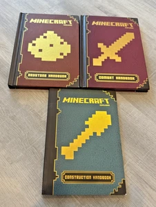 Minecraft Handbooks Mojang Combat Redstone Construction 3 Book Lot - Bild 1 von 7