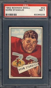 1952 Bowman Small #42 Norm Standlee PSA 7 San Francisco 49ers - Bild 1 von 1