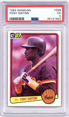 Tarjeta de novato Donruss #598 1983 Tony Gwynn RC PSA 5 SAN DIEGO PADRES HOF Foto 1 de 2