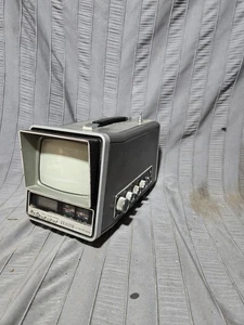 Vintage Zenith NO52S Portable 5” B/W Television AM/FM Radio, Parts or Repair - Picture 1 of 11