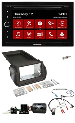 Blaupunkt Lenkrad DVD Bluetooth DAB 2DIN USB Autoradio für Citroen Nemo Peugeot - Bild 1 von 4