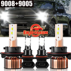 LED Headlight Kit High Low Beam Fog Light Bulbs For Ford F650 F750 2017-2022 - Picture 1 of 11