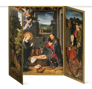 GERARD DAVID: THE NATIVITY TRIPTYCH CHRISTMAS CARD Metropolitan Museum of Art - Picture 1 of 3