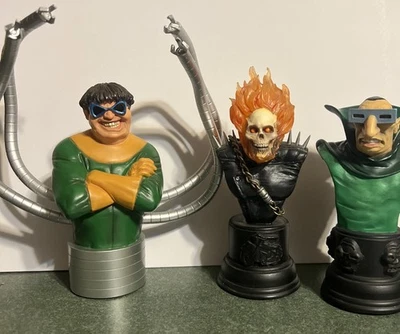 3~ Mini bustos de Marvel Comics, hombre topo, Ghost Rider y Doctor Octopus, figuras limitadas Foto 1 de 4