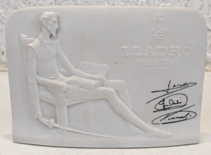 Lladro Collectors Society Don Quixote Porcelain Shell Plaque Signed - Picture 1 of 16