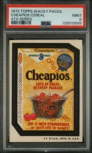 1973 Topps Wacky Packages Cheapios Cereal 4th Series PSA 9 MINT Non-sport Card - Picture 1 of 2