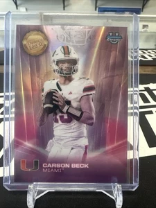 Carson Beck 2025 Bowman Chrome University Football Dean's List SSP Miami - Bild 1 von 2