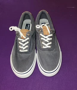 Zapatillas Sperry Para Hombre Top Sider Lona Corte Bajo Talla 10 Desteñidas Azul Marino AUTÉNTICAS - Imagen 1 de 8
