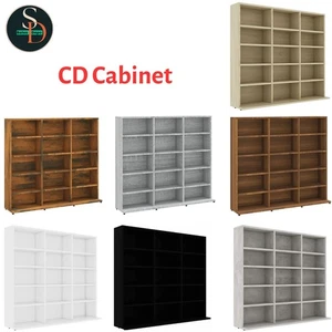 CD Cabinet CD Shelf Rack Storage Cabinet Display Shelf Engineered Wood vidaXL - Picture 1 of 36