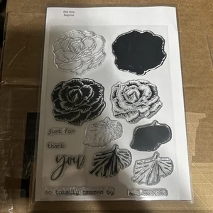 NEU Alte neue Designs Begonia Clear Stamp Set & Stanze nicht mehr produziert Handwerk - Bild 1 von 5