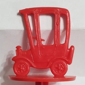 1960 ANTIQUE AUTO/3 No Passenger Buried Treasure Plastic Ice Cream Stick red - Picture 1 of 2