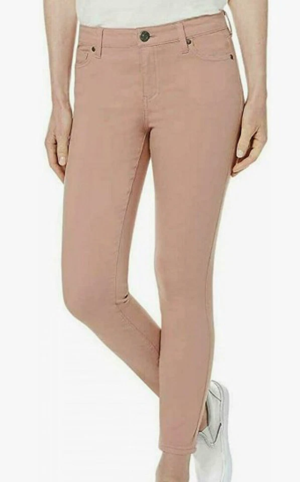 BUFFALO David Bitton Womens Mid-Rise Soft Stretch Ankle Skinny Jean (4/27 Pink)