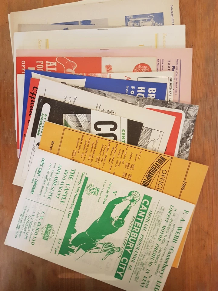 Selection of Non League vs League FA Cup Programmes  - Image 1 of 1