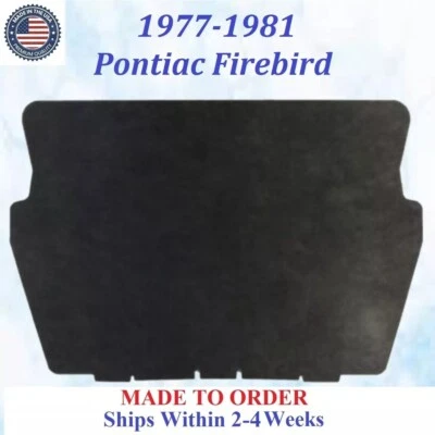 НОВЫЙ 1977-1981 Pontiac Firebird капот изоляции серый/черный REM #FBD-HIN-020 - Изображение 1 из 3