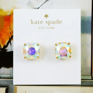 Borchia quadrata Kate Spade $38 AB Aurora tono oro nuova con etichetta - Foto 1 di 5