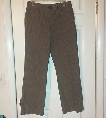 Pantalón de vestir Merona marrón pin rayas, talla 4. Foto 1 de 4