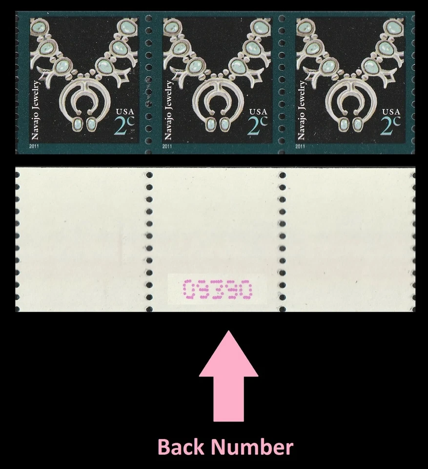 US 3758B Navajo Jewelry 2c coil strip 3 5d back # MNH 2011 - Image 1 of 1