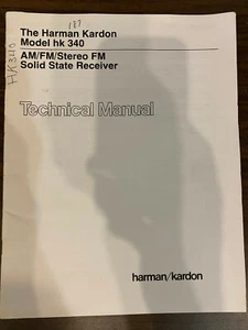 Manual de servicio HARMAN KARDON HK340 HK-340 340 *ORIGINAL* LIBRO O PDF ENVÍO GRATUITO - Imagen 1 de 1