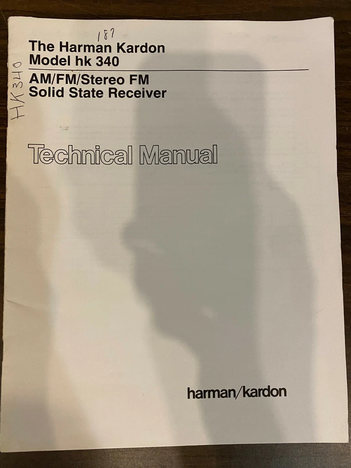 Manual de servicio Harman Kardon HK340 HK-340 340 *ORIGINAL* LIBRO O PDF-ENVÍO GRATUITO Foto 1 de 1