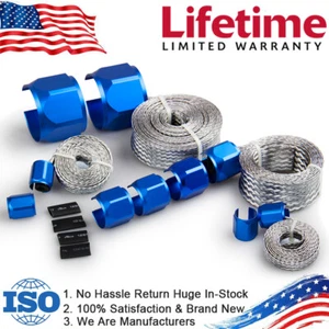 Universal tainless Steel Radiator Hose Sleeving SBraided Dress-Up Hose Cover Kit - Picture 1 of 12