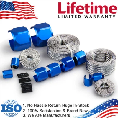 Universal tainless Steel Radiator Hose Sleeving SBraided Dress-Up Hose Cover Kit - Image 1 of 4