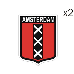 Stickers plastifiés ARMOIRIE BLASON AMSTERDAM - 7cm x 5cm - Imagen 1 de 1