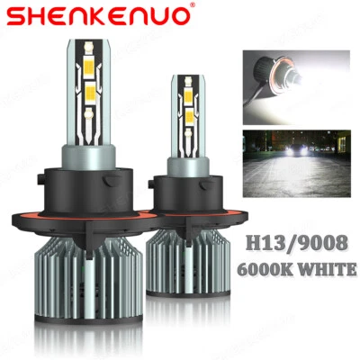 SHENKENUO H13 LED Headlight Bulbs High/Low Beam 6000K for 2004-2014 Ford F150 F250 F350