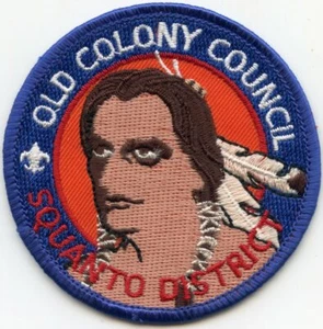 OLD COLONY COUNCIL SQUANTO DISTRICT BOY SCOUT PATCH - Picture 1 of 1