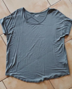 Lands' End T Shirt Top Rayon Olive Dusty Green M - Picture 1 of 5