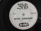 BLITZ  Never Surender  / Razors in the night.  UK 7"  1982 Punk
