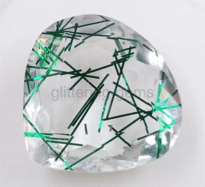 274.10 Ct Pear Green Rutilated Quartz Certified Transparent Loose Gemstone 5AIW - Picture 1 of 8
