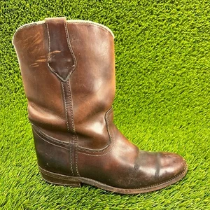 Frye Womens Size 7.5 Brown Classic Outdoor Western Cowboy Leather Pull On Boots - Picture 1 of 13