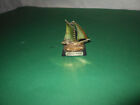 Small Plastic Sailing Ship - Hohenstaufen 1906 - 24 Carat Gold Plated 6.5cm