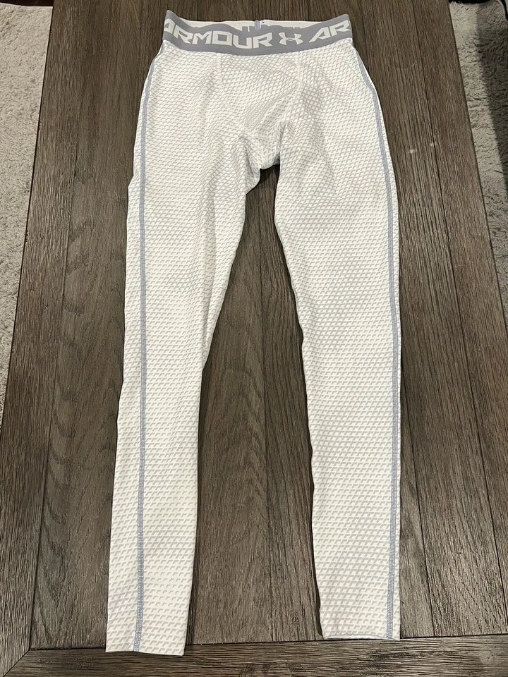 Men's Jock Under Armour Spandex Tights Compression Pants Gray White S - Image 1 of 1
